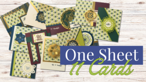 One Sheet Wonder featuring 11 handmade cards from Eastern Palace paper