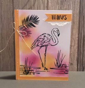 Fabulous Flamingo SunsetThank You Card