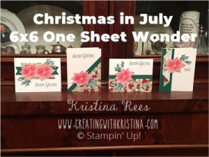 Christmas in July Card Class One Sheet Wonder