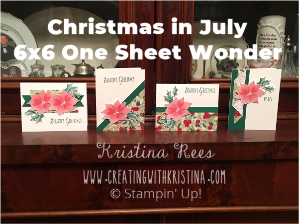 Christmas in July Card Class One Sheet Wonder