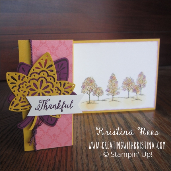 Fall Thank You Card - Making Leaves with a Pencil Eraser - Kristina ...