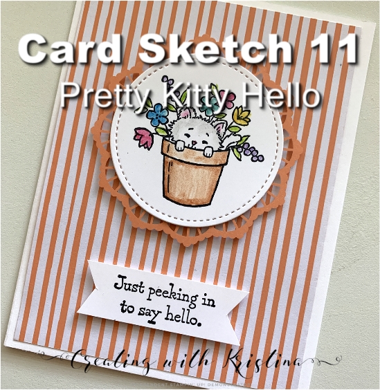 Card Sketch 11 Pretty Kitty Hello Title