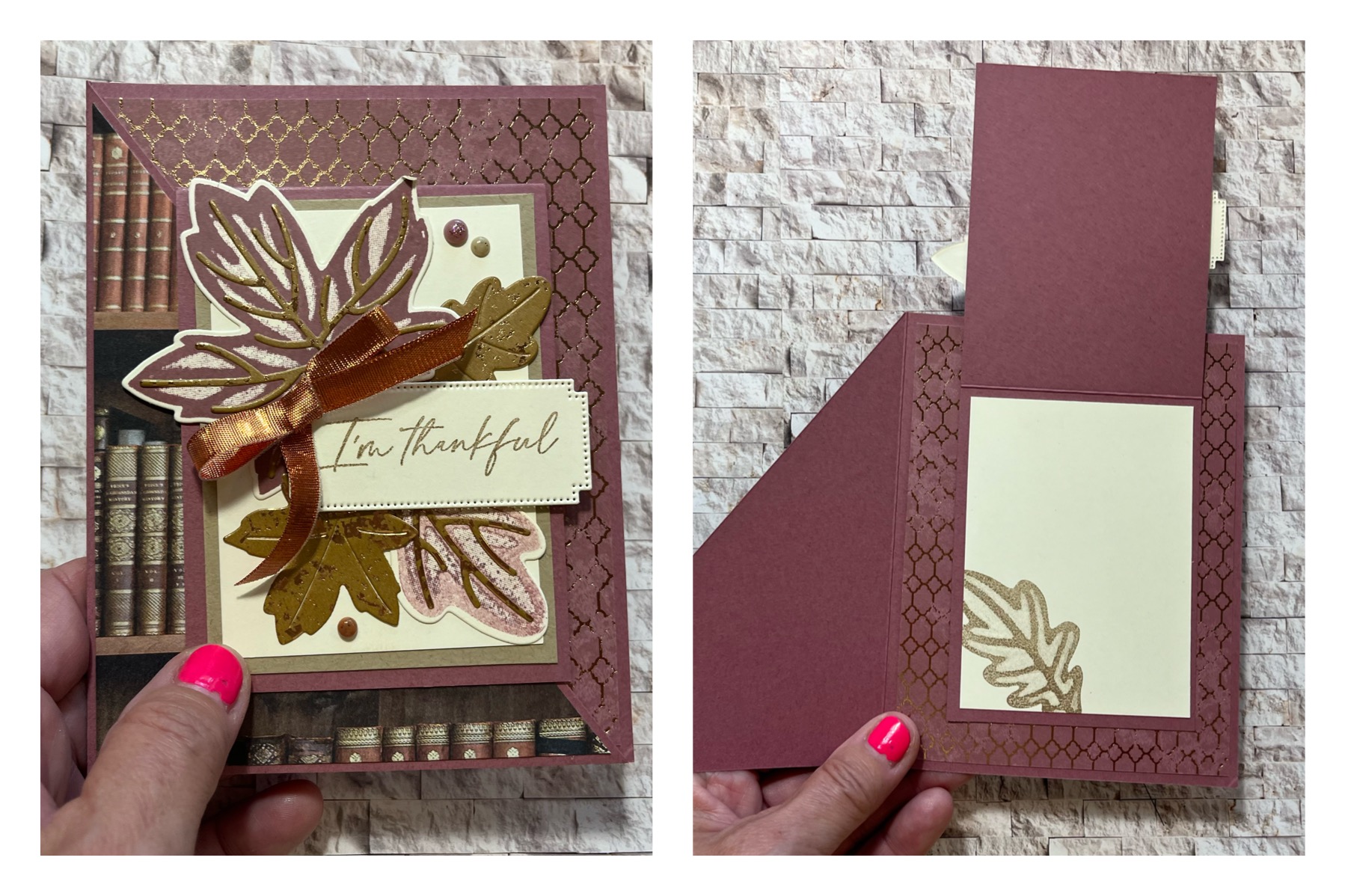 Crafting Fun with the Autumn Leaves Stamp Set | Triangle Joy Fold Card ...